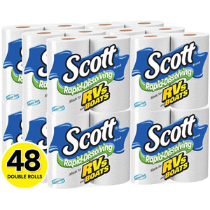 Toilet Paper - Scott Rapid-Dissolving - 48 Rolls - Living In Beauty